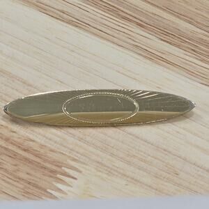 Vintage Monet Bar Brooch Gold Tone Pin Tie Clip Men's Necktie Clasp